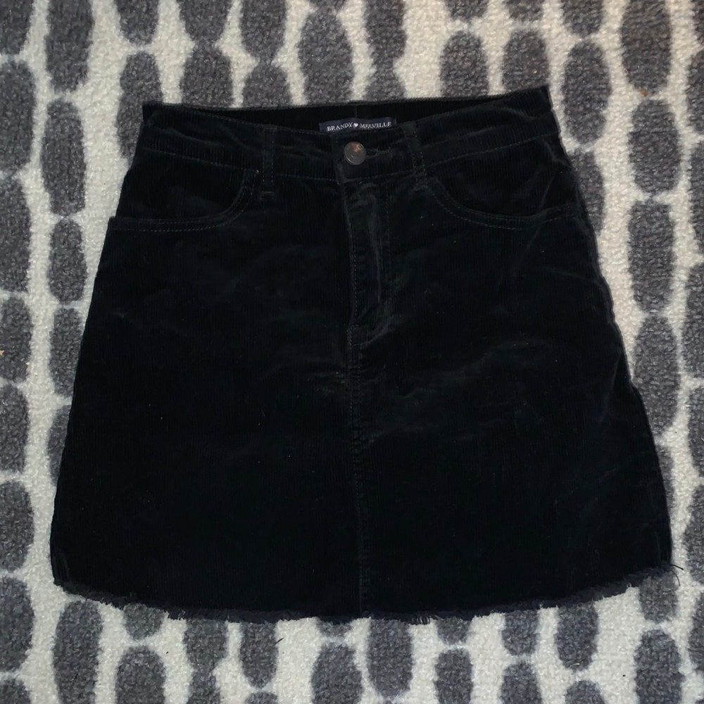 Black, corduroy skirt